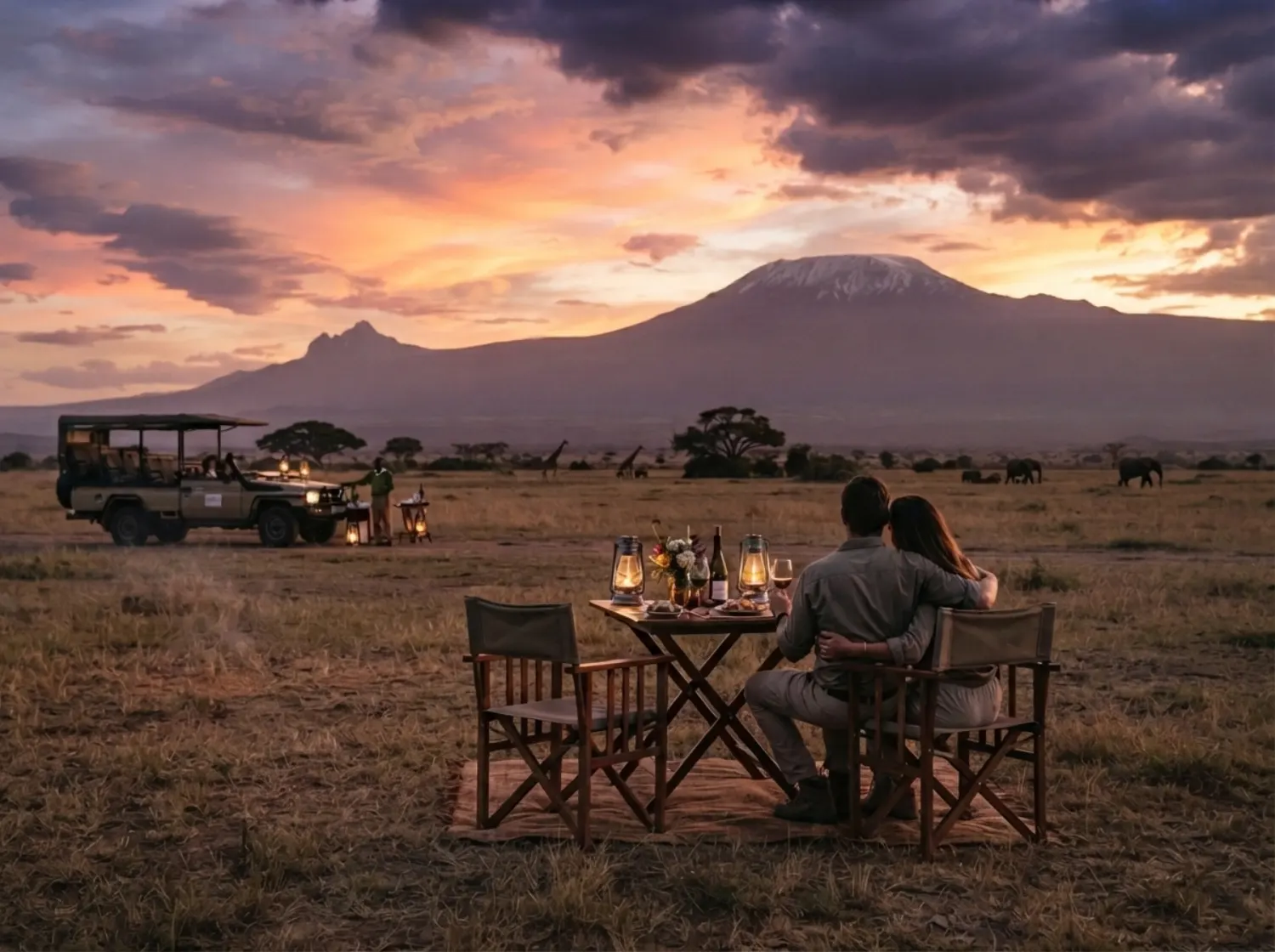 amboseli-private-sundowner-couples-safari-sunset