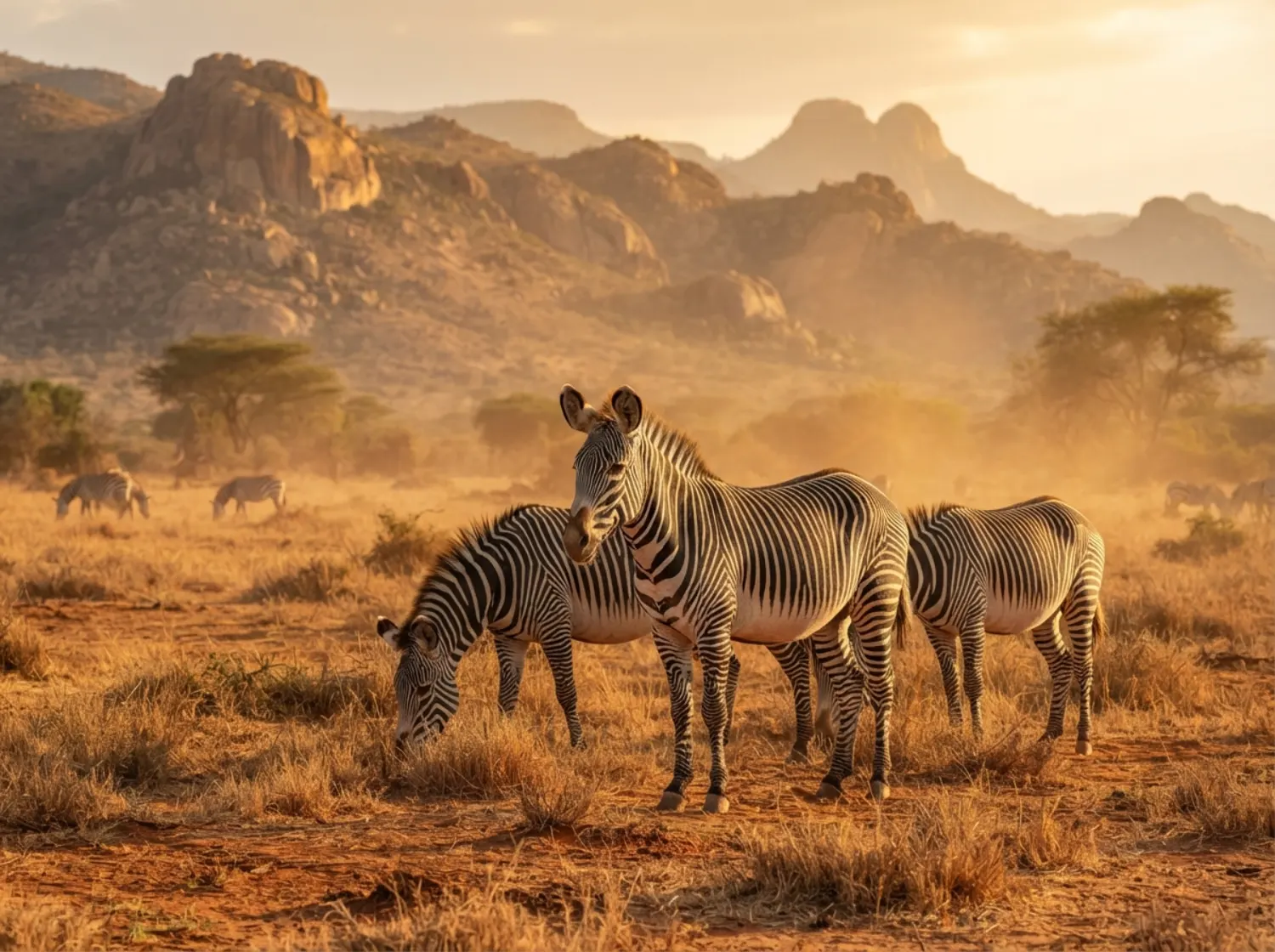 Grevy's zebra on the dry plains of Samburu